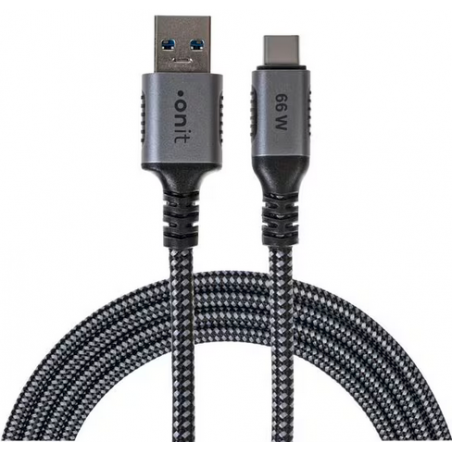 Câble USB 3.1 USB-A - USB-C 1 m, Noir/Gris onit