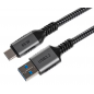 USB 3.1 USB-A - USB-C Kabel 1 m, Schwarz/Grau onit