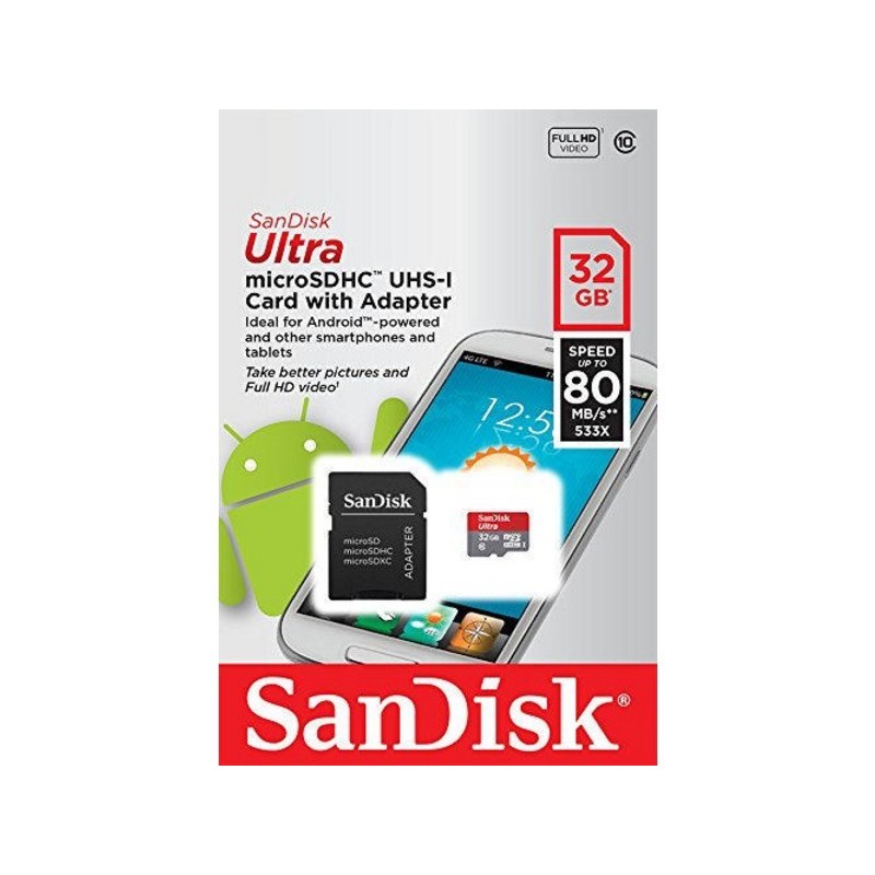 Carte micro SD Sandisk 32GB V30 - e-boutique Suisse